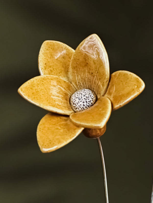 Buttercup- Single flower stem  - Mustard Yellow
