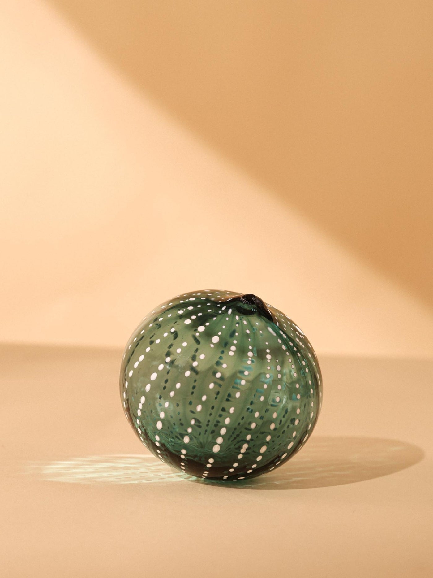 Art Glass Hand Blown Sphere-Teal Aria