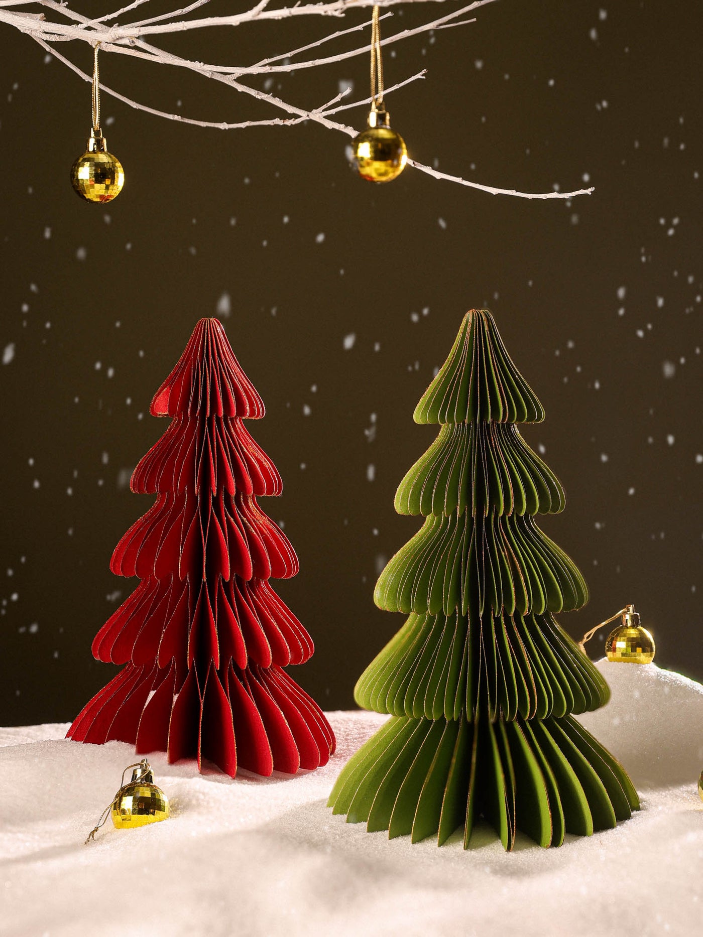 Magnetic Paper Christmas Trees - Set of 2