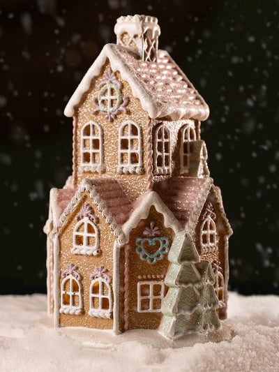 Big Pastel Ginger Bread House with LED light