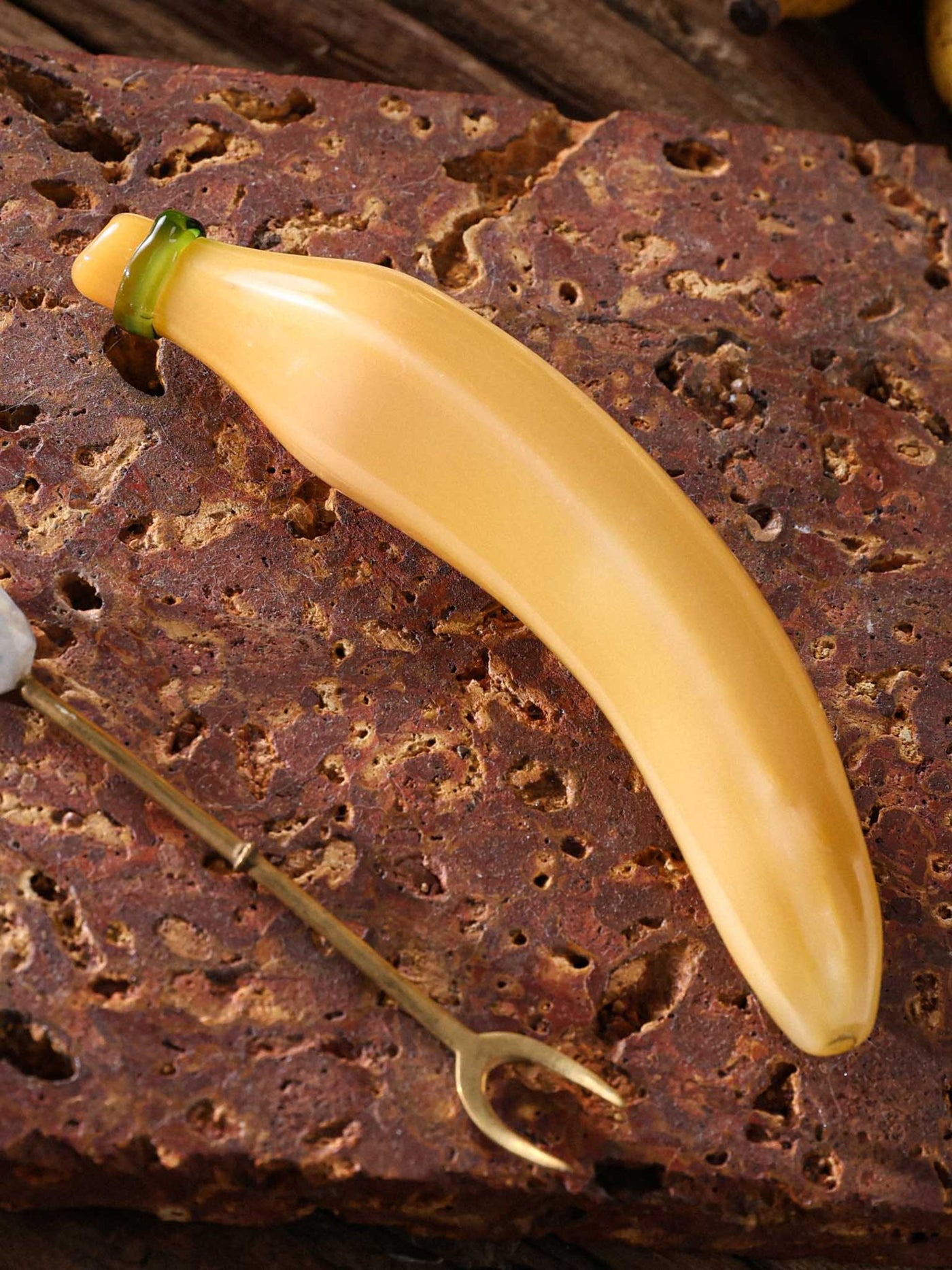 Table Decoration- Fruit Banana - Murano Glass Style