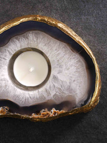 Tea Light Holder - Semi Precious Stone
