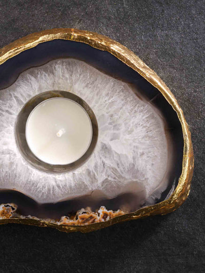 Tea Light Holder - Semi Precious Stone