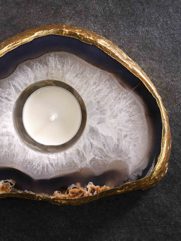 Tea Light Holder - Semi Precious Stone