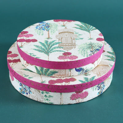 Vrindavan Round Gift Box (Set of 2)