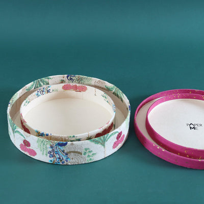 Vrindavan Round Gift Box (Set of 2)