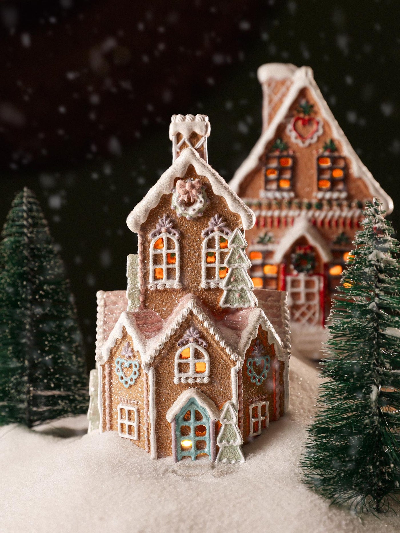 Big Pastel Ginger Bread House with LED light