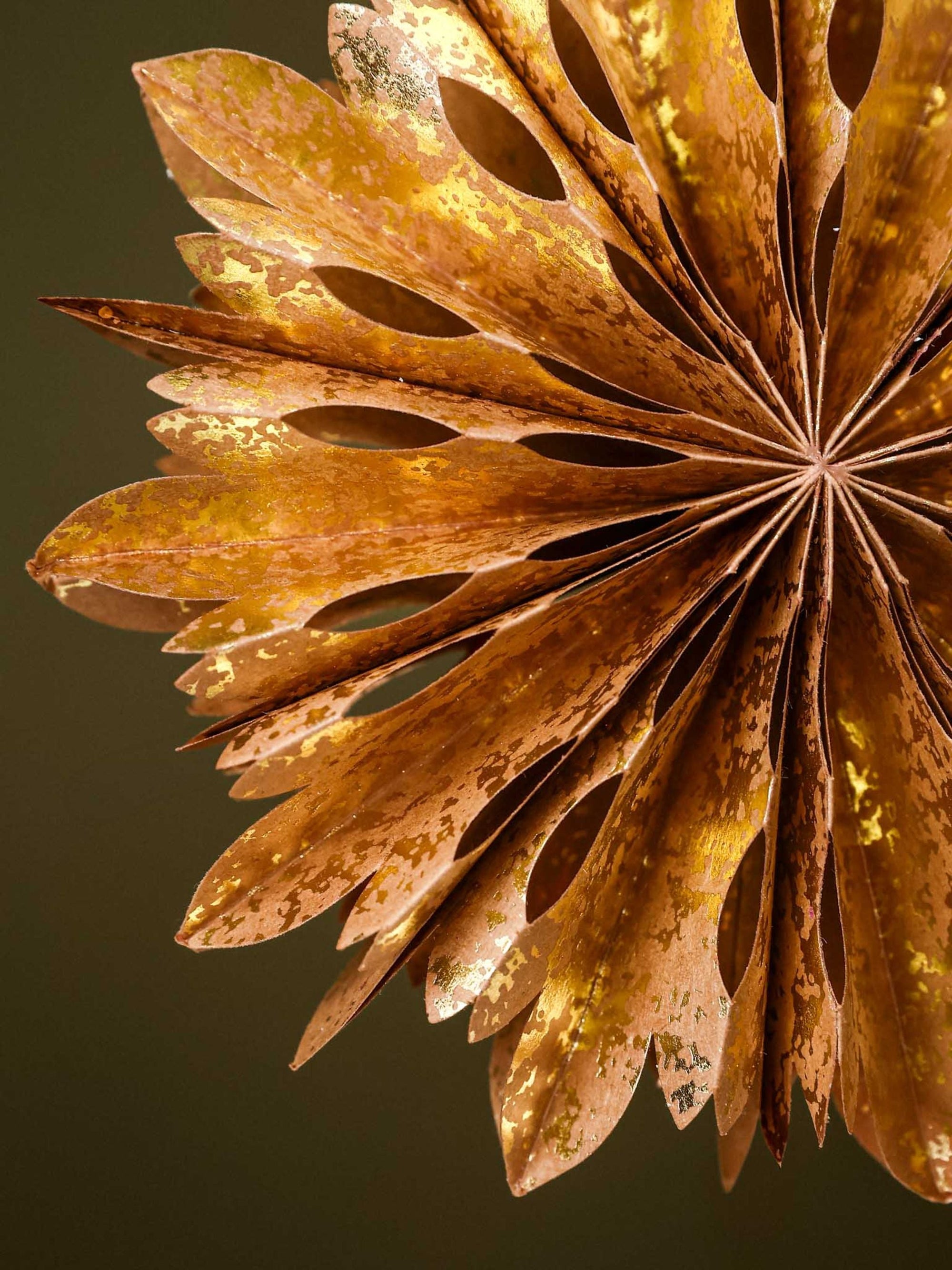Craft Paper Snowflake with Golden Foil