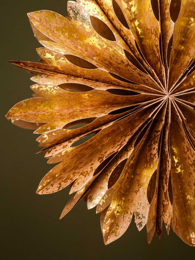 Craft Paper Snowflake with Golden Foil