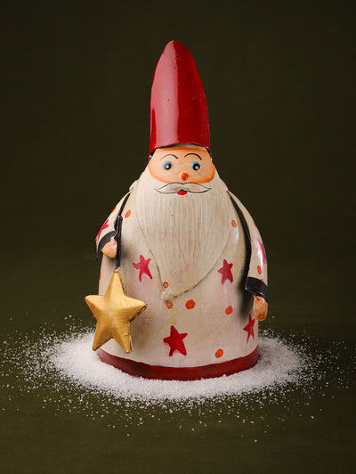Hand Painted Santa Figurine with A Star