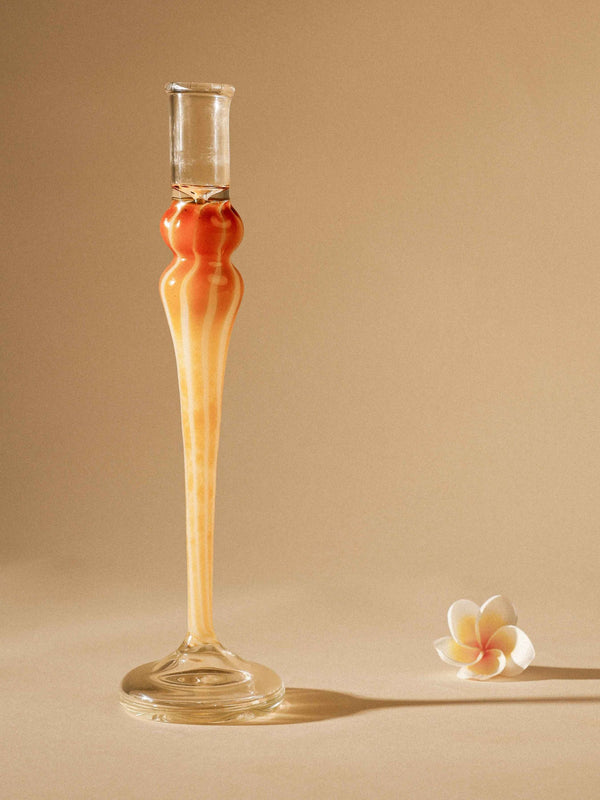 Taper candle holder - Zerta - Handblown Vintage glass