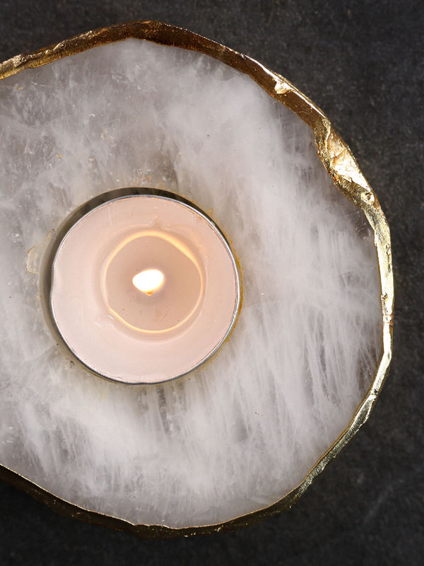 Tea Light Holder - Semi Precious Stone