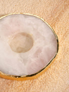 Tea Light Holder - Semi Precious Rose Quartz