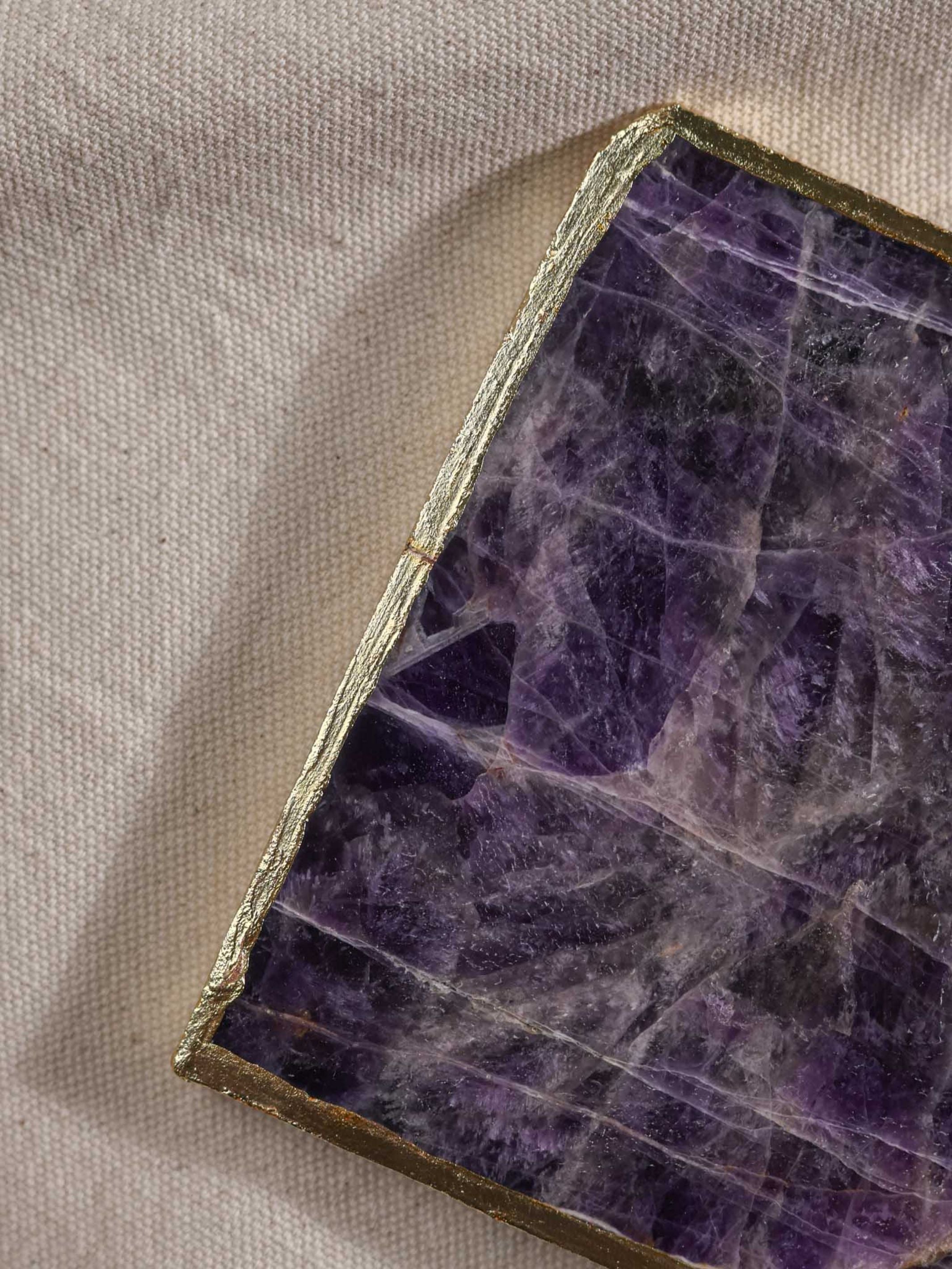 Semi Precious Coasters Set of 4 - Amethyst