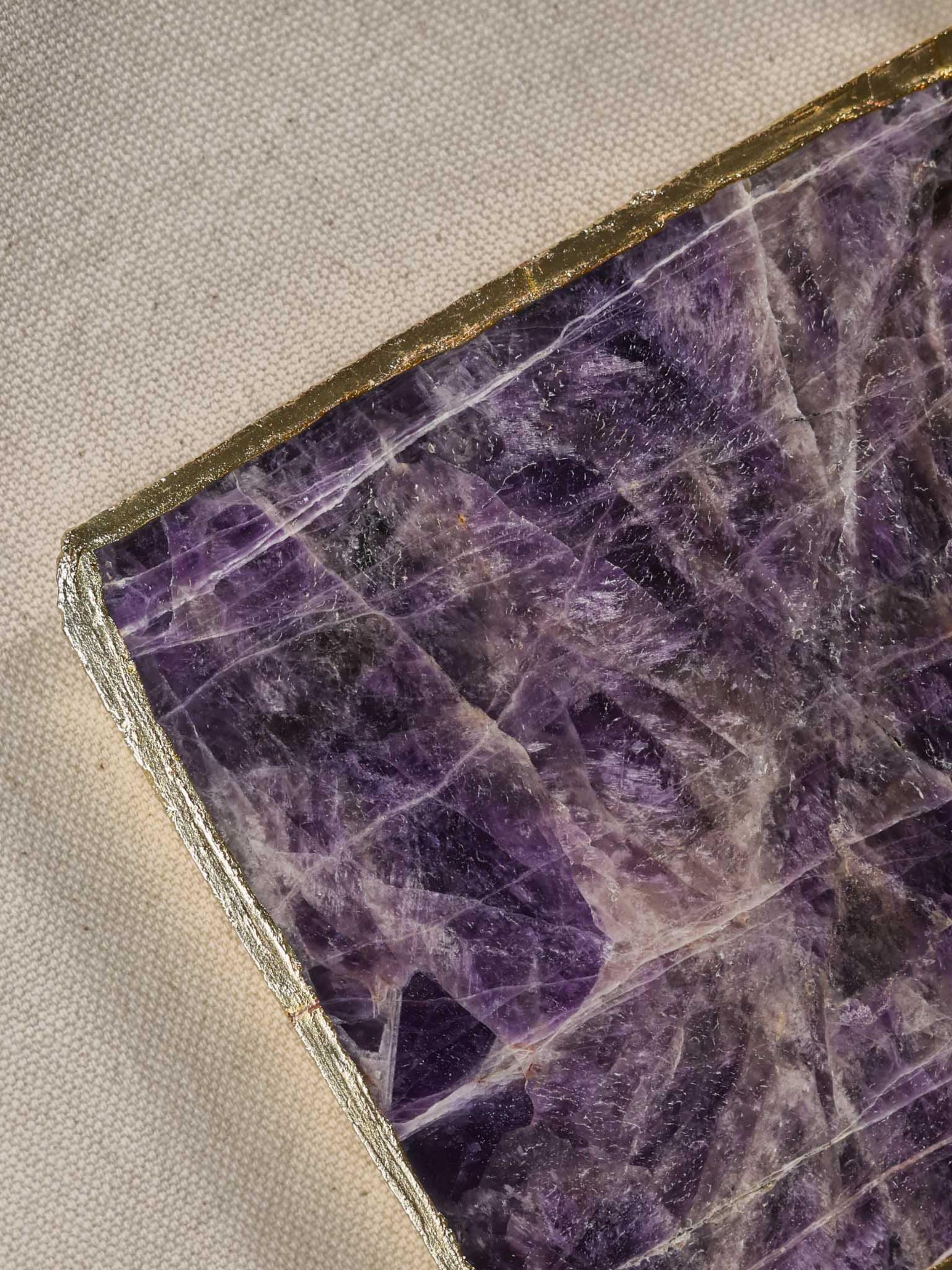 Semi Precious Coasters Set of 4 - Amethyst