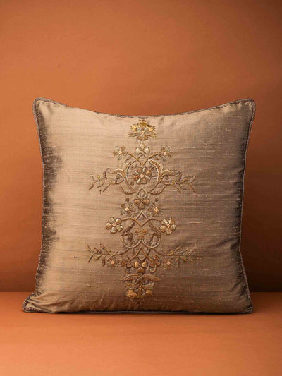 Cushion Cover - Qadir Gold Embroidered