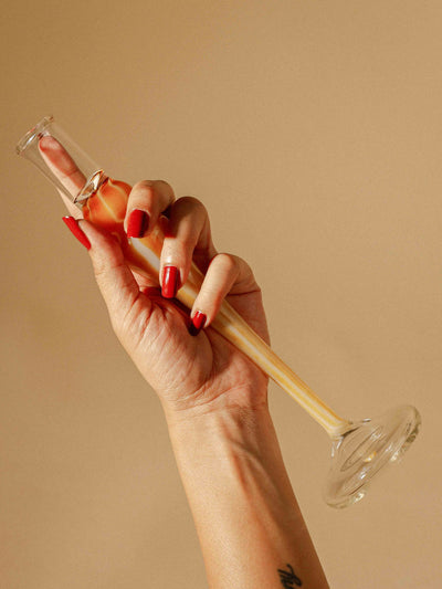 Vintage glass candle holder - Zerta