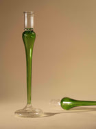 Elegant vintage glass Taper candle holder