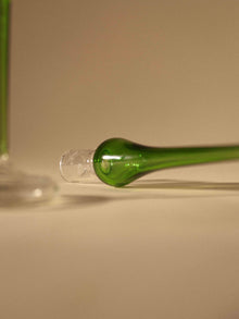 Elegant vintage glass Taper candle holder