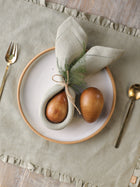 Sage Herringbone Ruffle Table Mat Set of 2