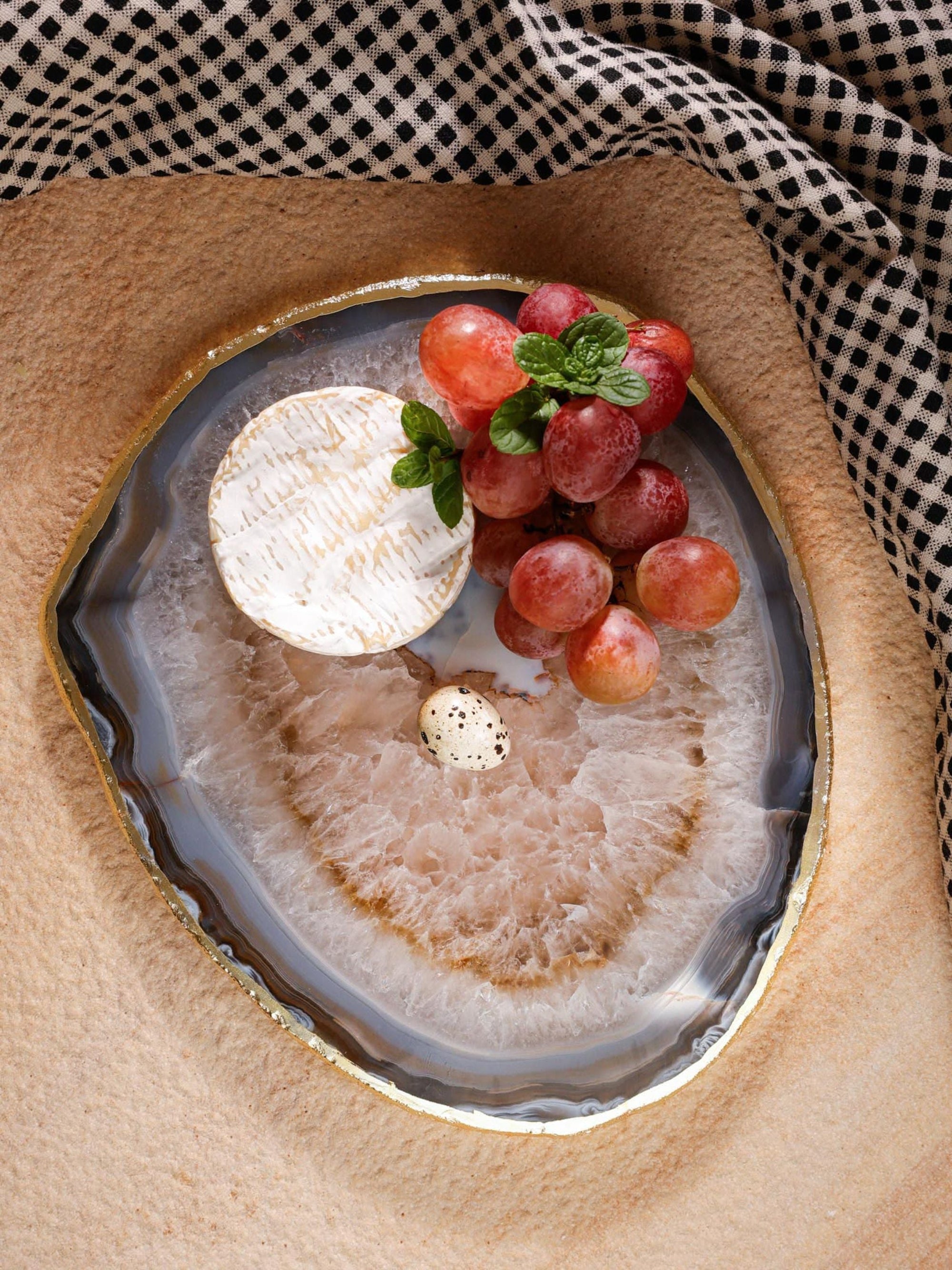 Semi Precious Platter - Grey Quartz