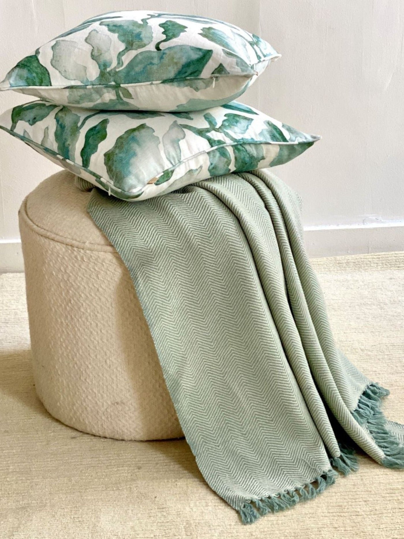 Teal Cushion & Throw Gift Set