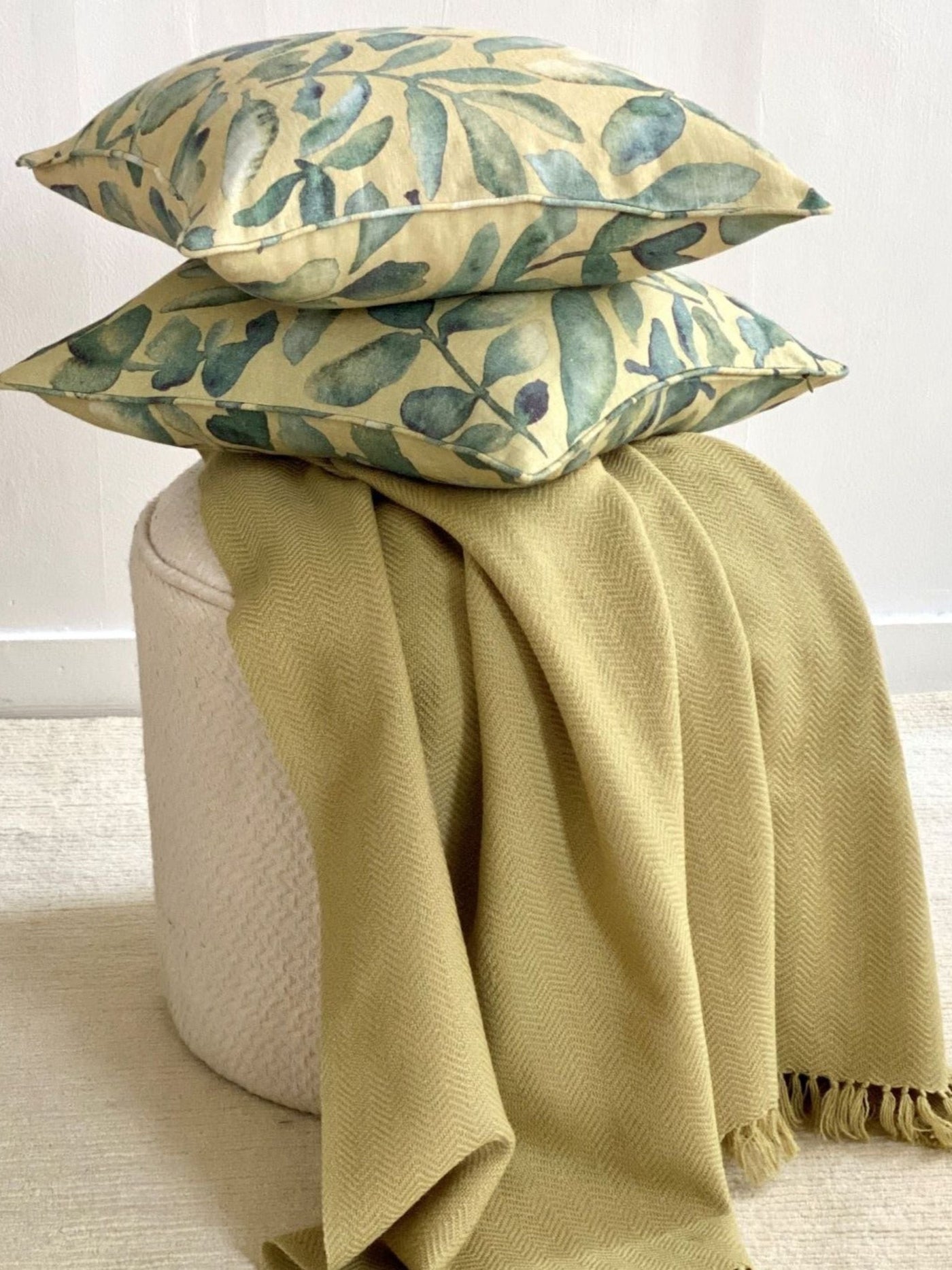 Ochre Cushion & Throw Gift Set