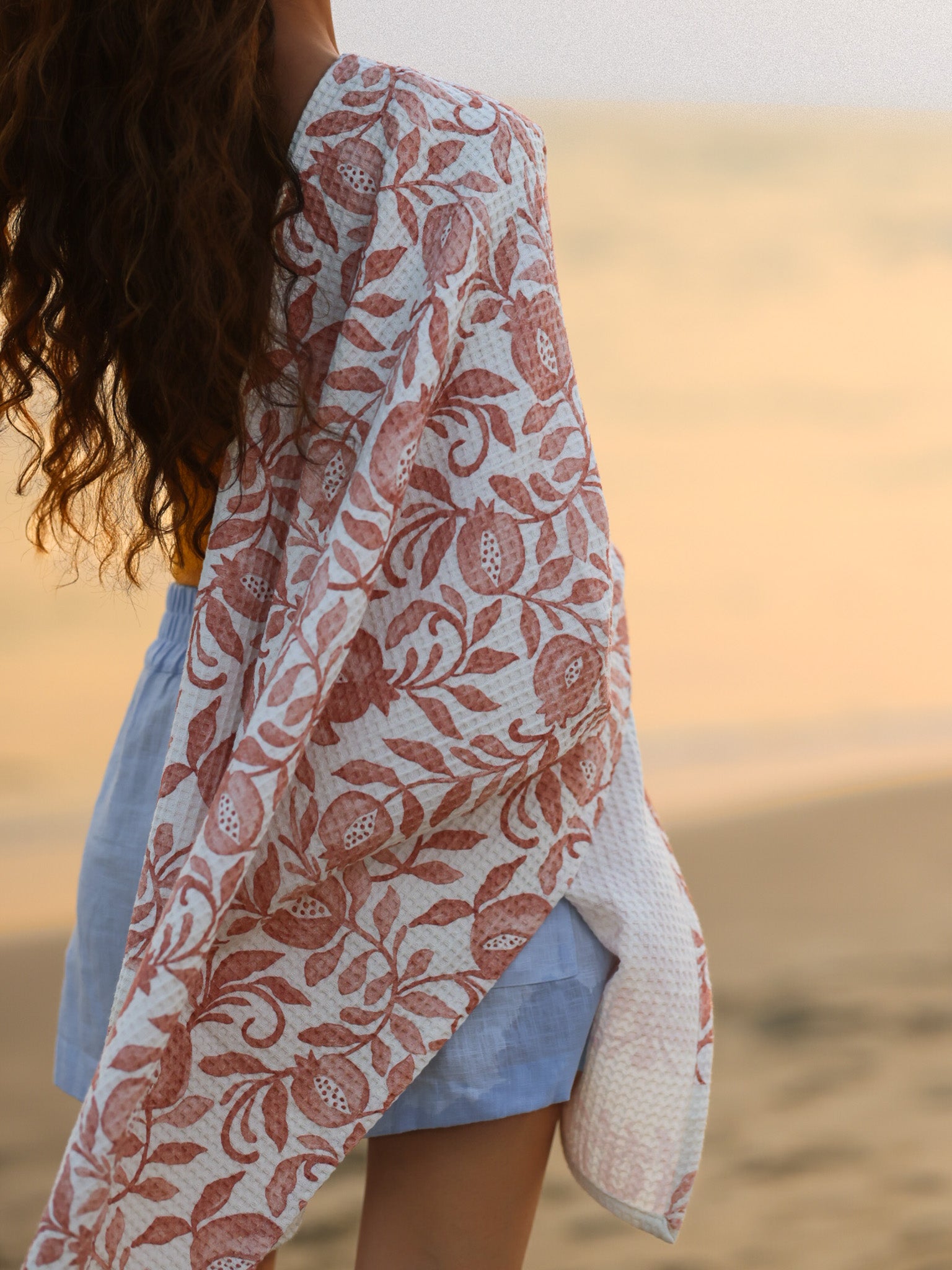 Ayna Bath Towel - Pink Waffle