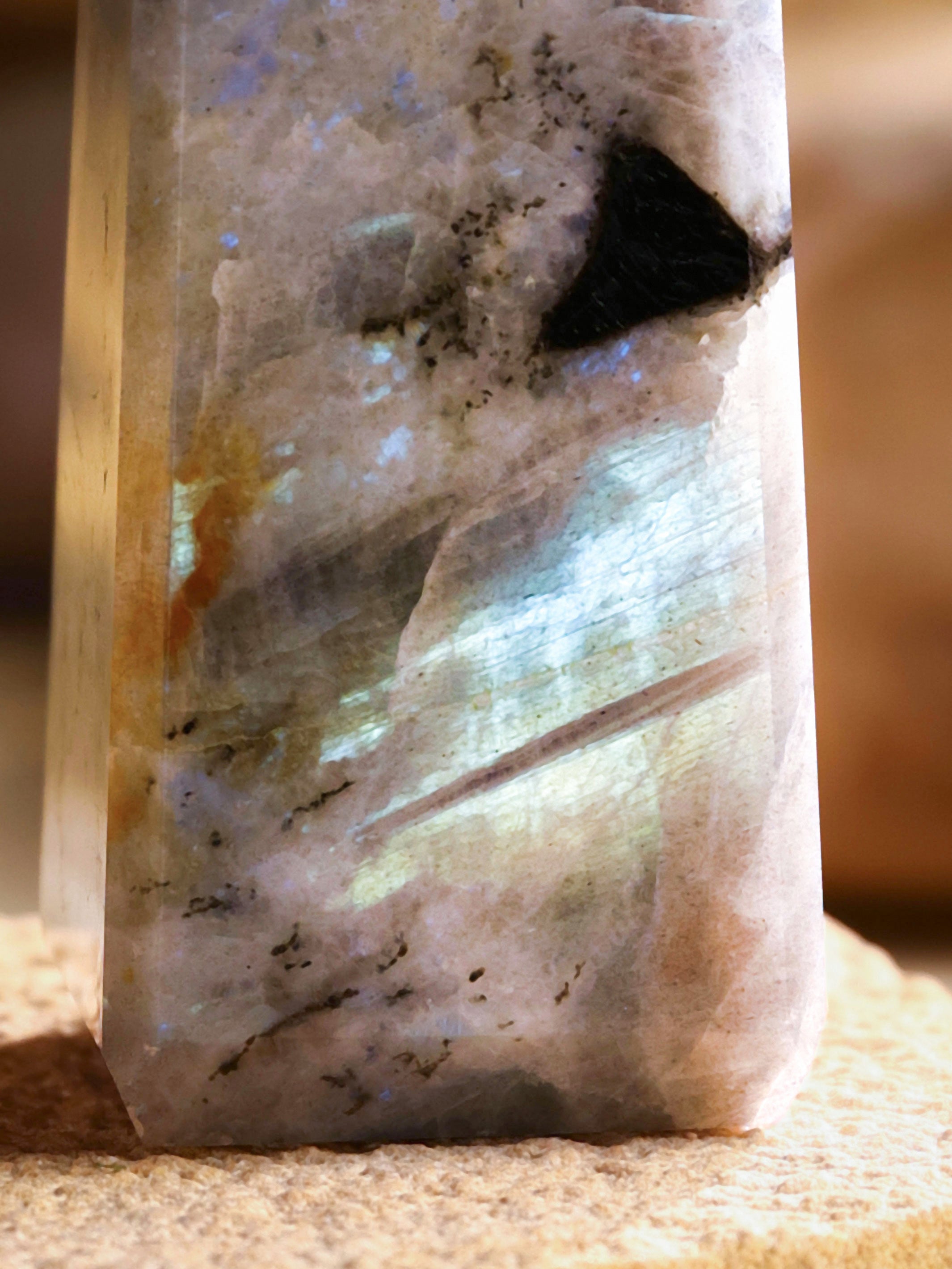 Gemstone Tower - White Labradorite