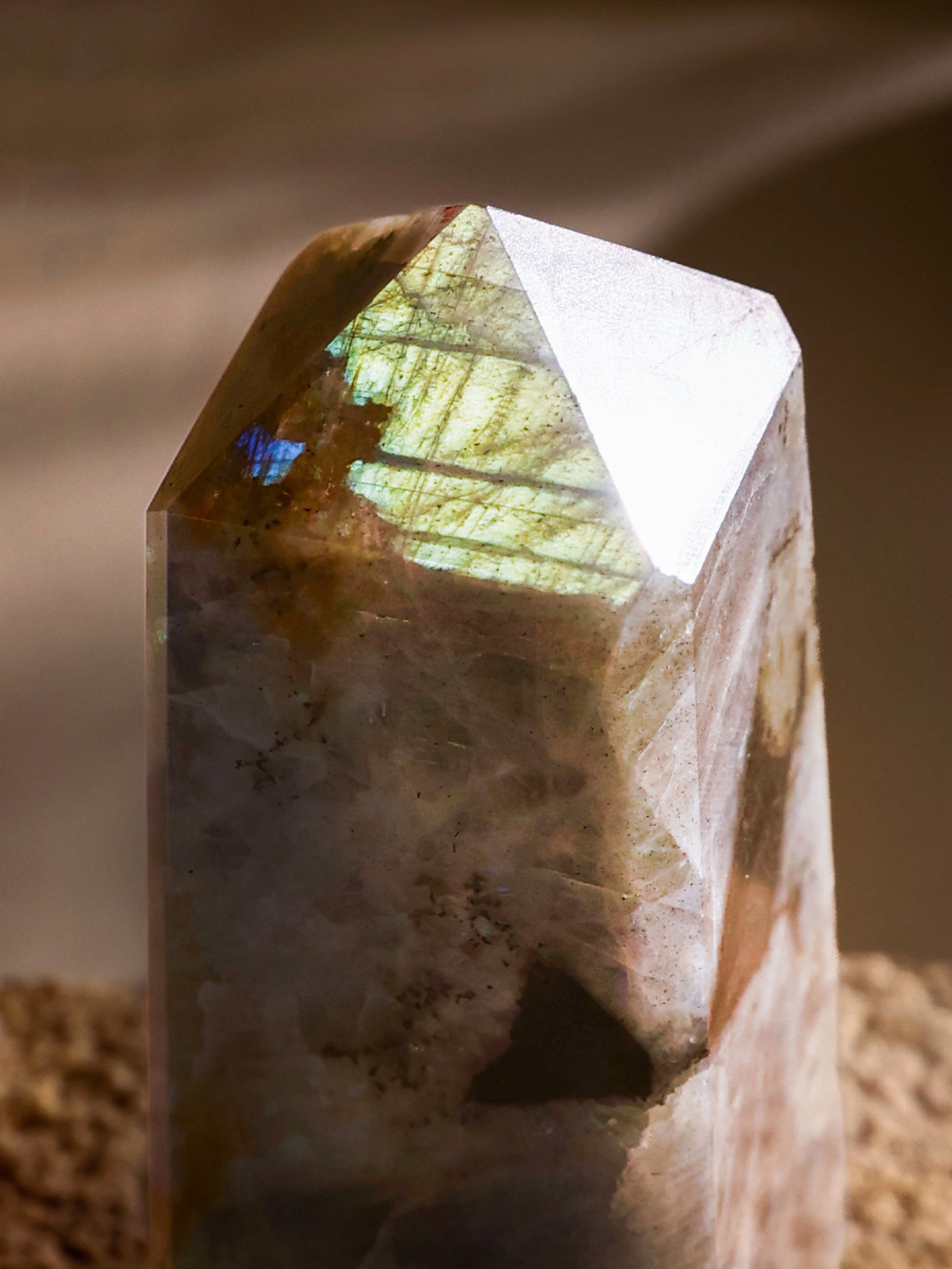 Gemstone Tower - White Labradorite