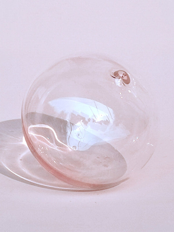 Hand Blown - Art Glass Light Pink Sphere