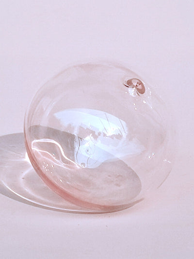Hand Blown - Art Glass Light Pink Sphere
