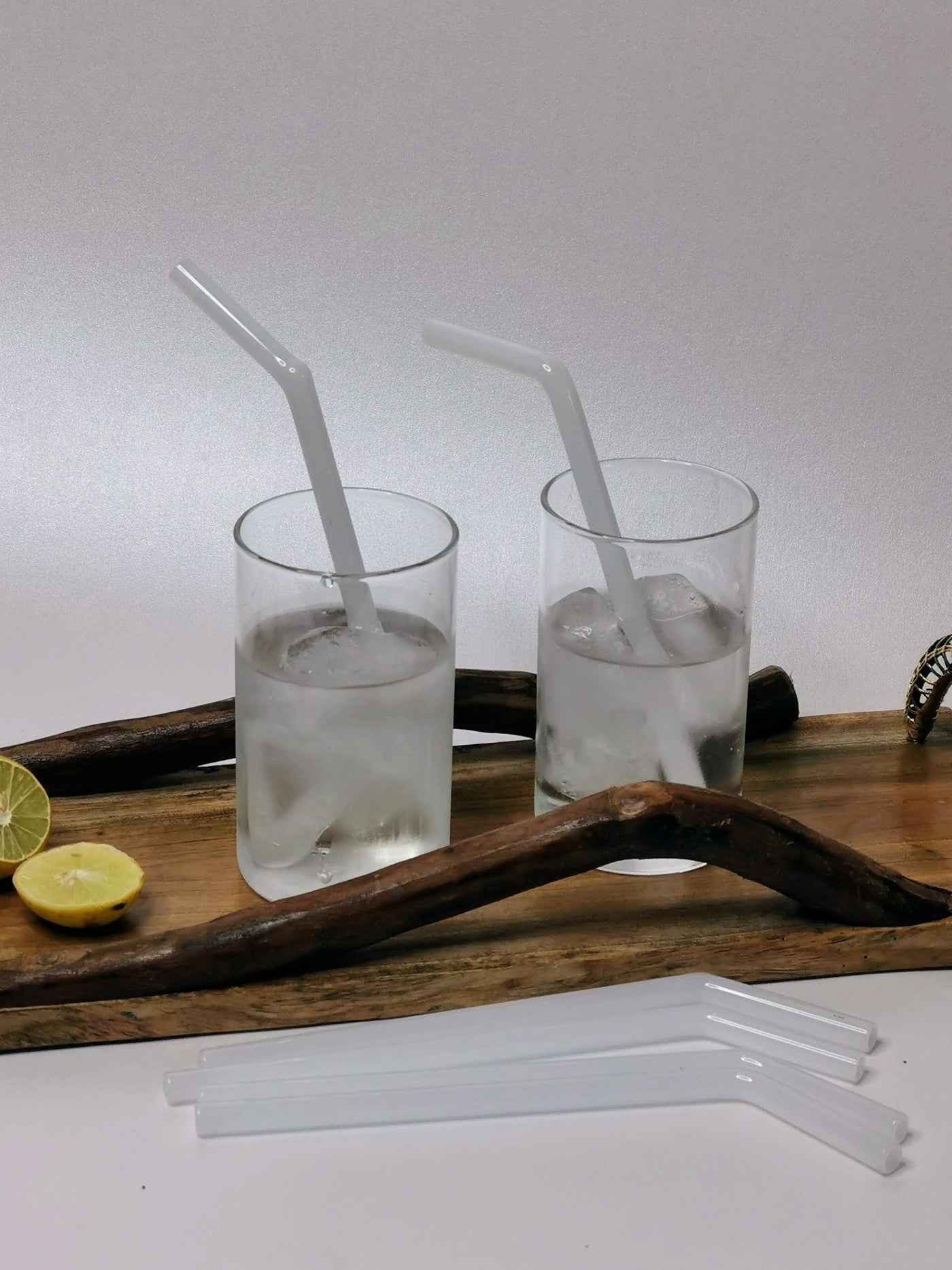 Glass Straws Reusable Set of 6 - Opal