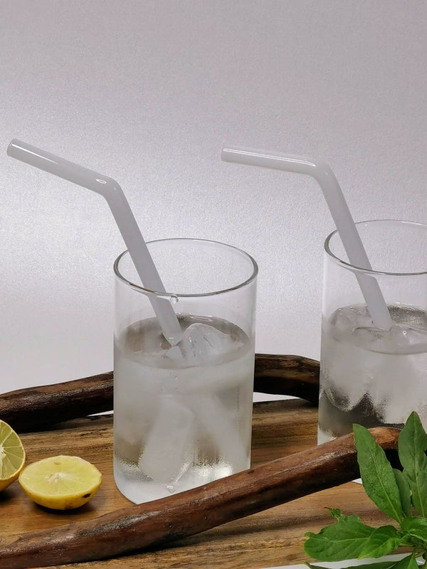 Glass Straws Reusable Set of 6 - Opal