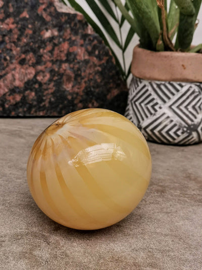 Art Glass Hand Blown Sphere - Onion Orb