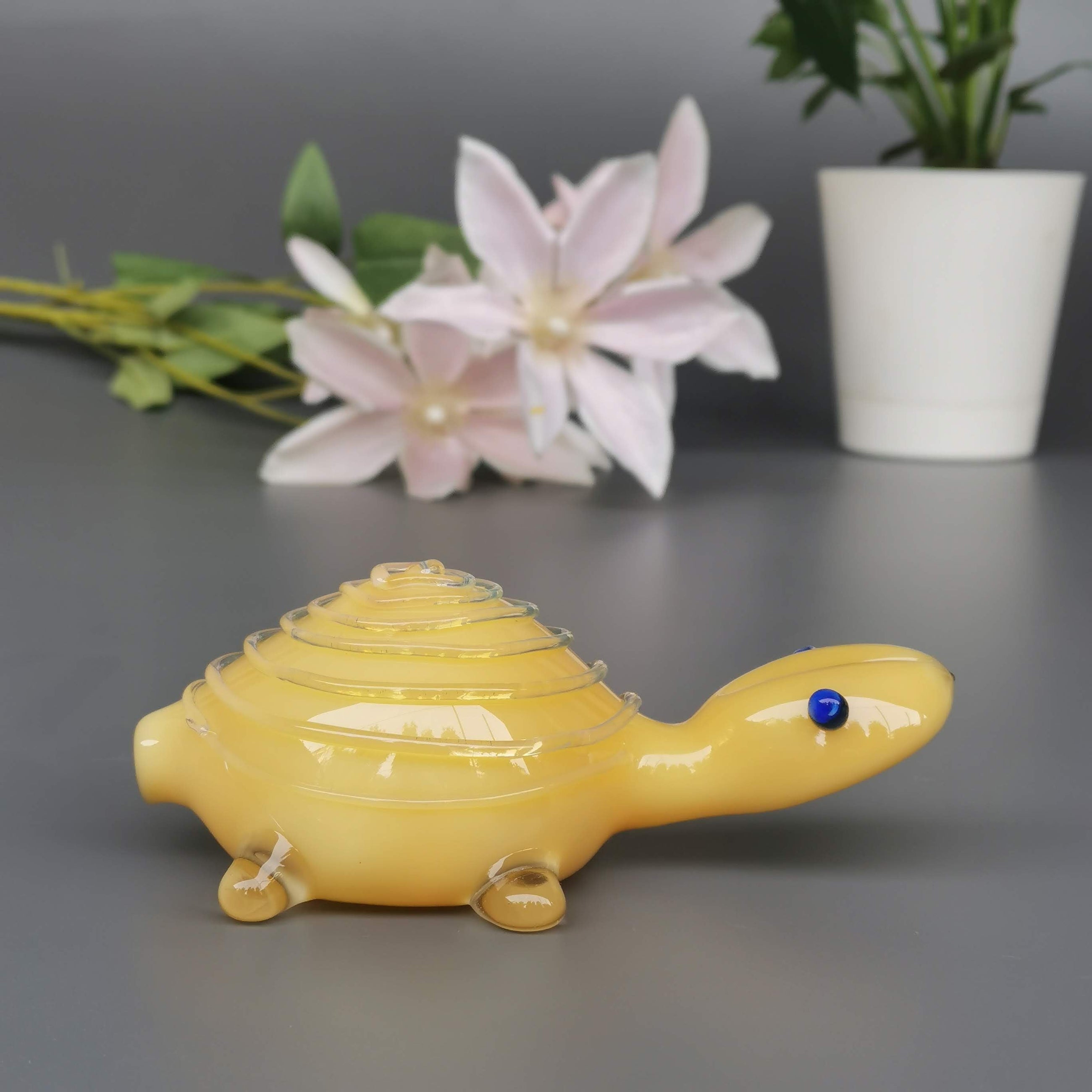 Good Luck Glass Turtles- Ivory - Product Image 