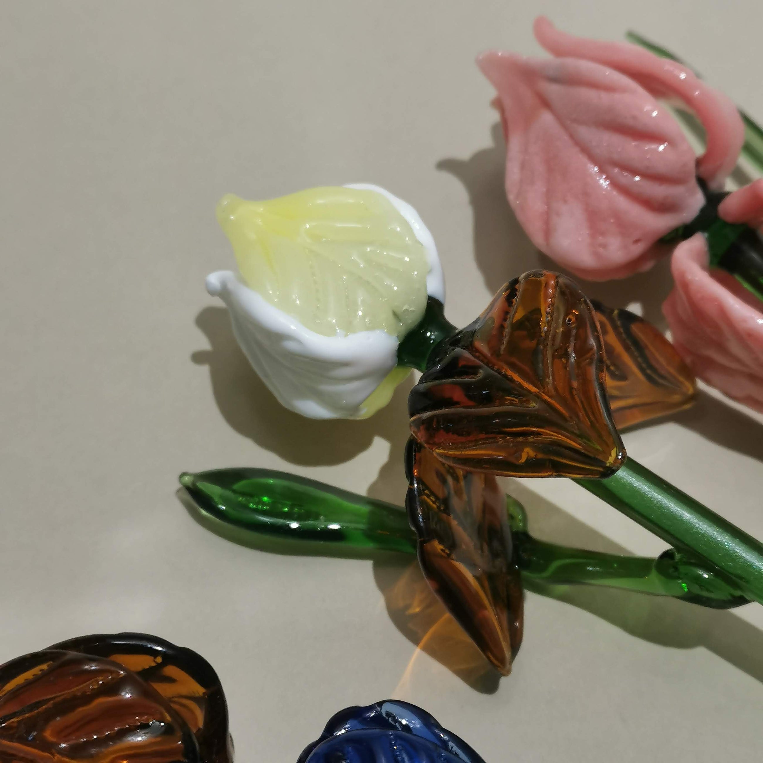 Venetian Rose Glass Flower