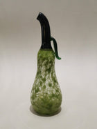 Murano Glass Style Decoration- Green Splash Pear Art Glass