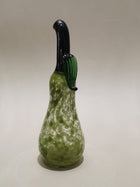 Murano Glass Style Decoration- Green Splash Pear Art Glass