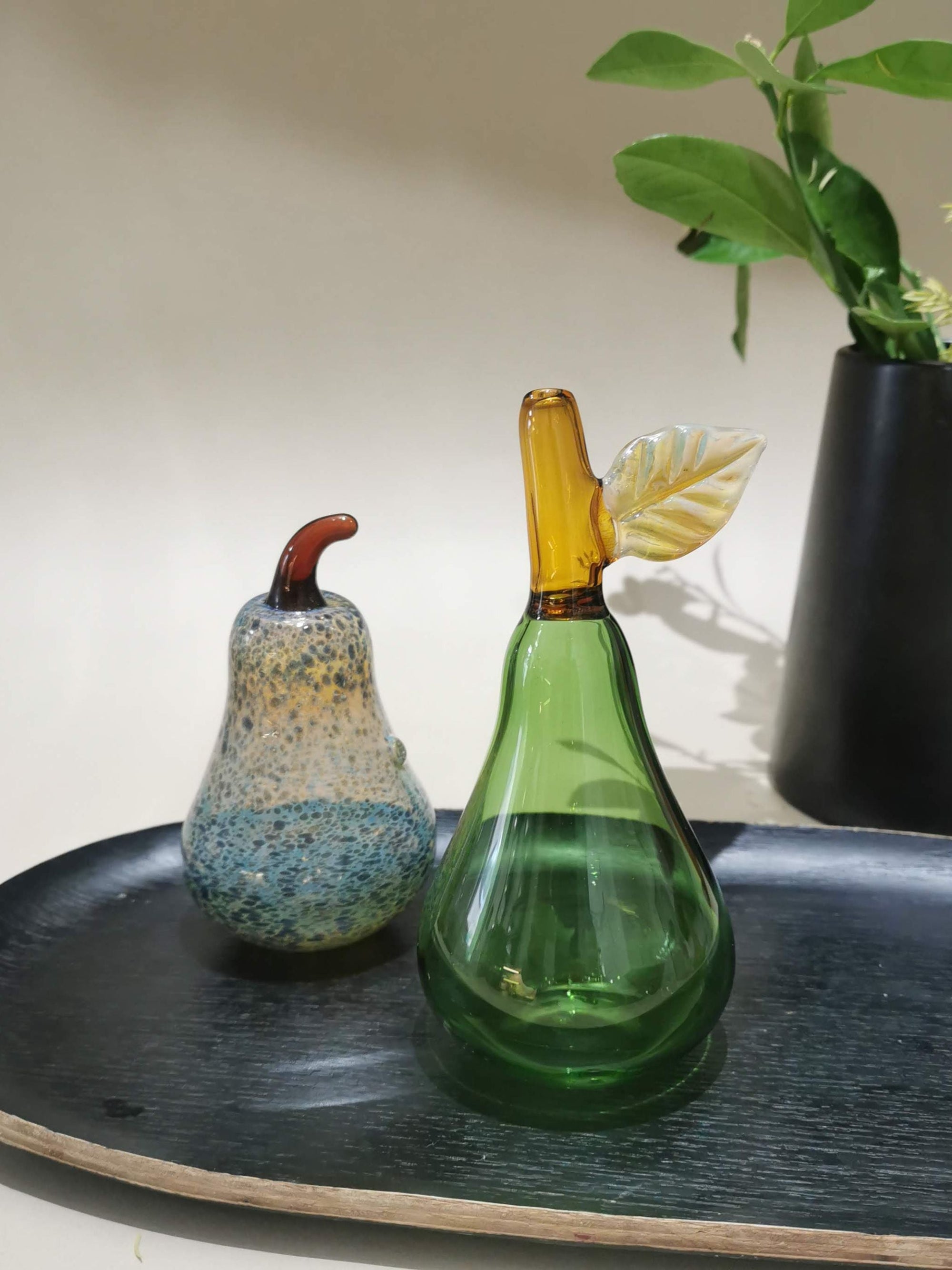 Murano Glass Style Decoration- Pear Green Art Glass