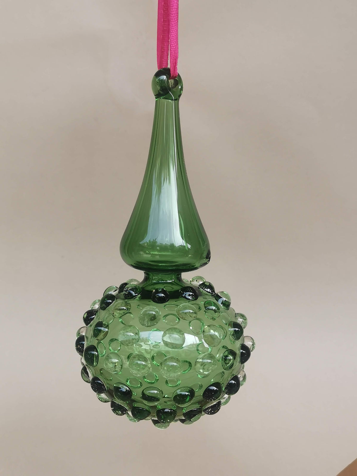 Handblown Glass Ornament - Lumina Jade 4 inch