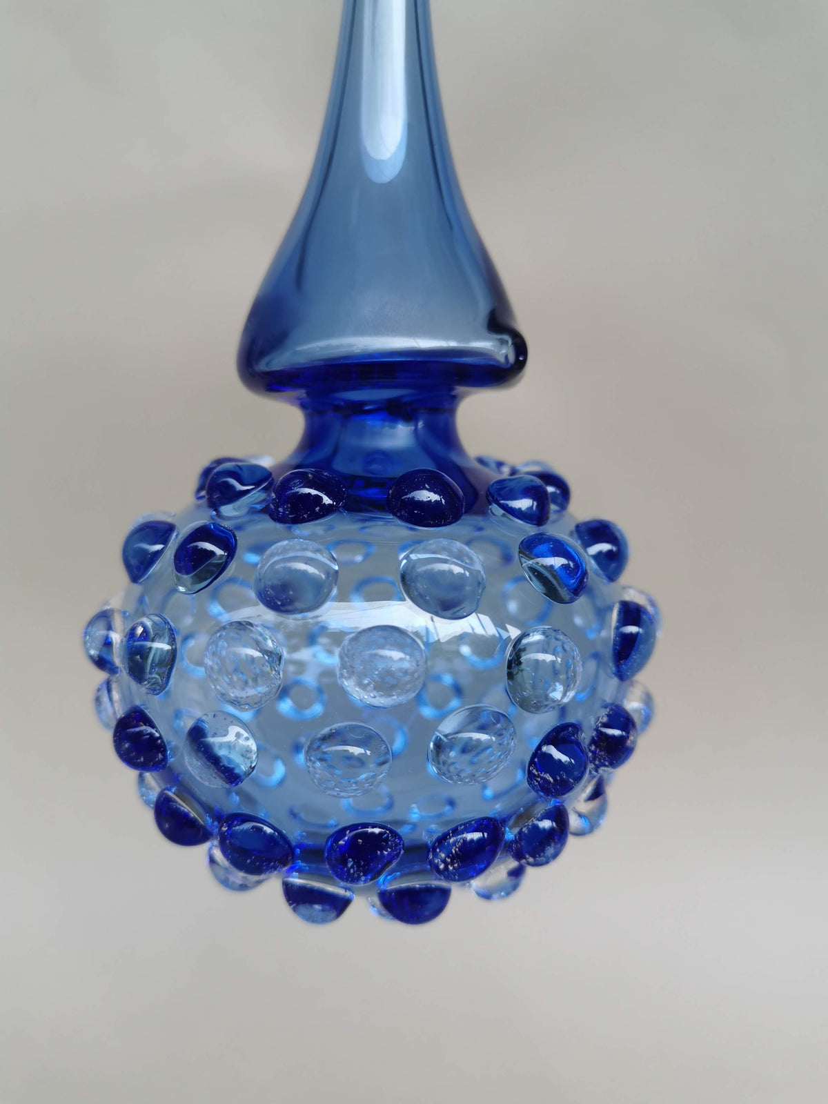 Handblown Glass Ornament -  Lumina, Moroccon Blue 4 inch