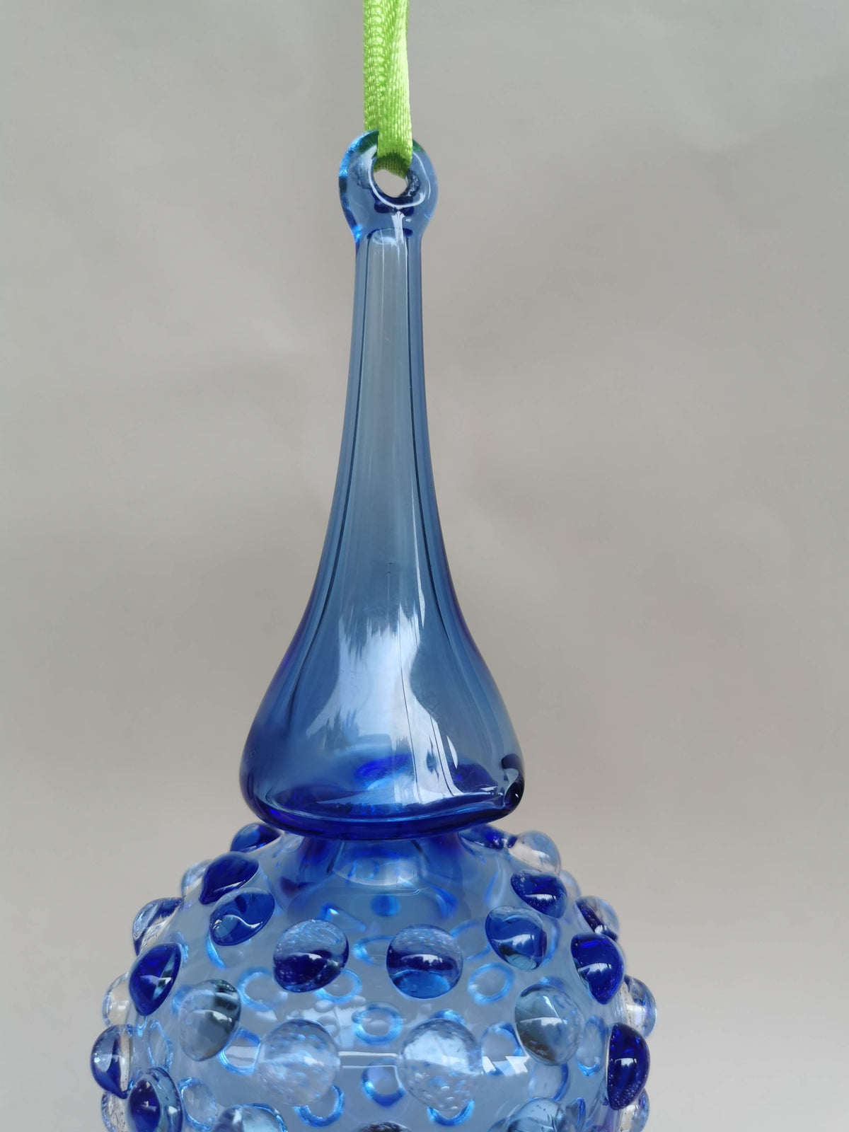 Handblown Glass Ornament -  Lumina, Moroccon Blue 4 inch