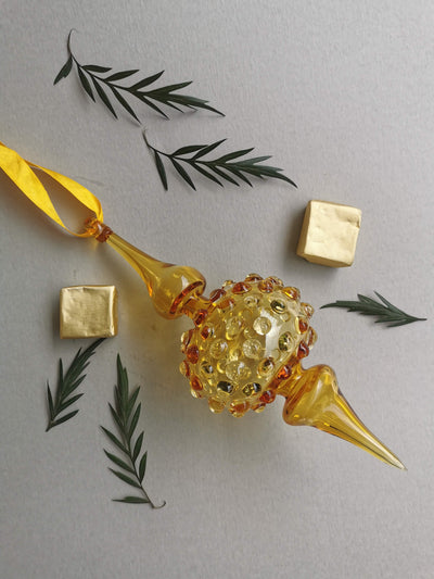 Handblown Glass Ornament - Sunset Lumina 4 inch