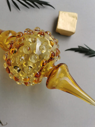 Handblown Glass Ornament - Sunset Lumina 4 inch