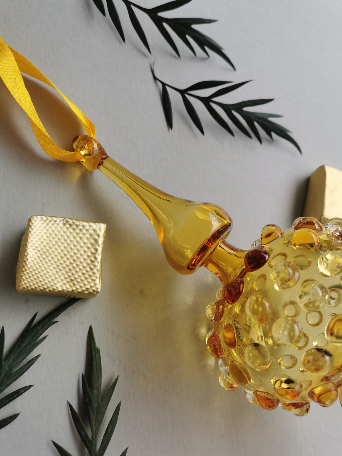 Handblown Glass Ornament - Sunset Lumina 4 inch