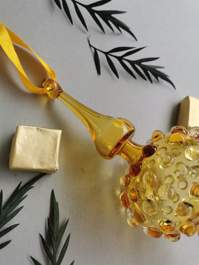 Handblown Glass Ornament - Sunset Lumina 4 inch