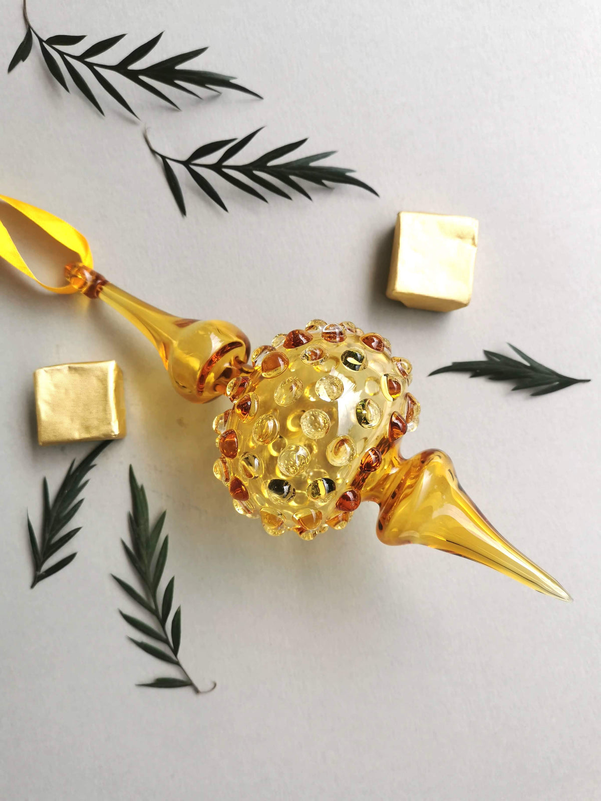Handblown Glass Ornament - Sunset Lumina 4 inch