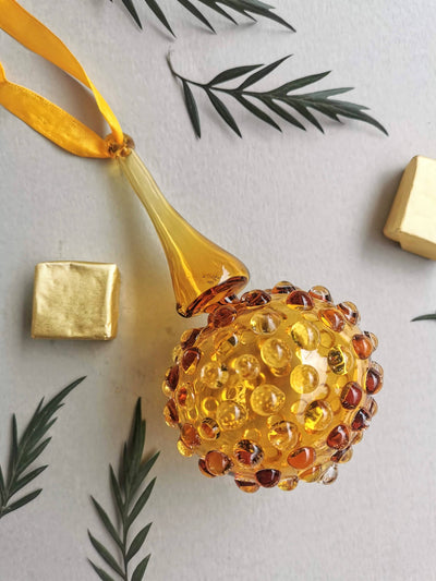 Handblown Glass Ornament - Sunset Lumina 4 inch