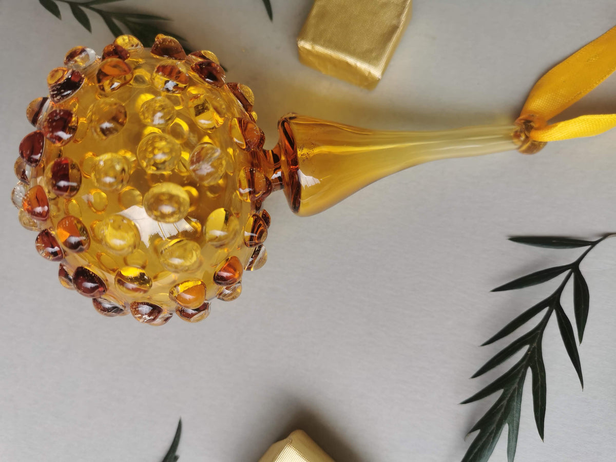 Handblown Glass Ornament - Sunset Lumina 4 inch